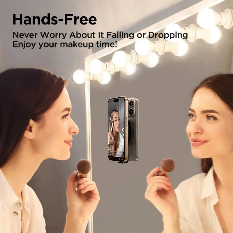 Joyroom Magnetic Suction Cup Phone Mount Hand-Free Mirror Shower Silicone Suction Phone Case Grip Stand Holder For iPhone 15 Pro