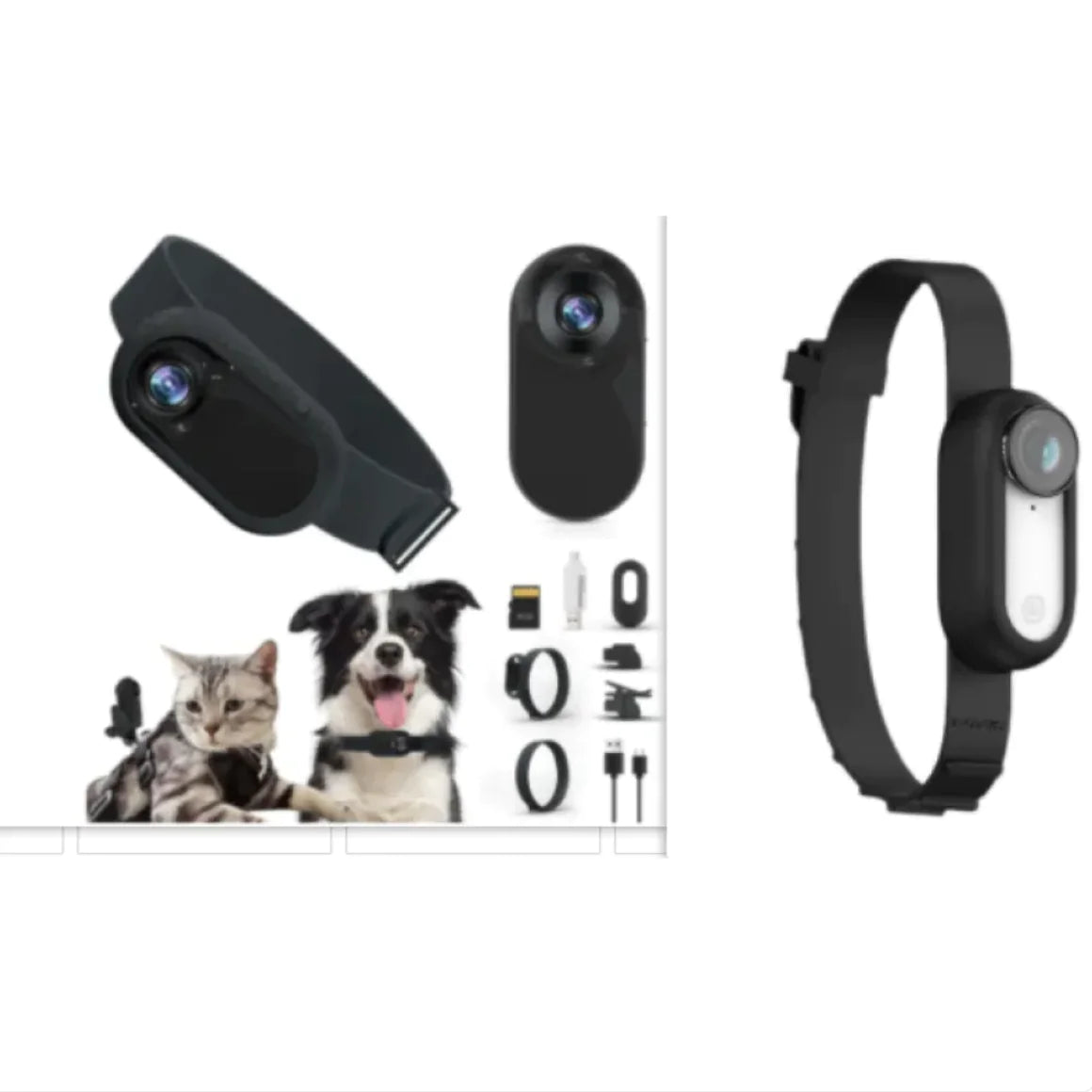 Wireless Pet Collar Camera - Indoor & Outdoor Recording for Cats and Dogs