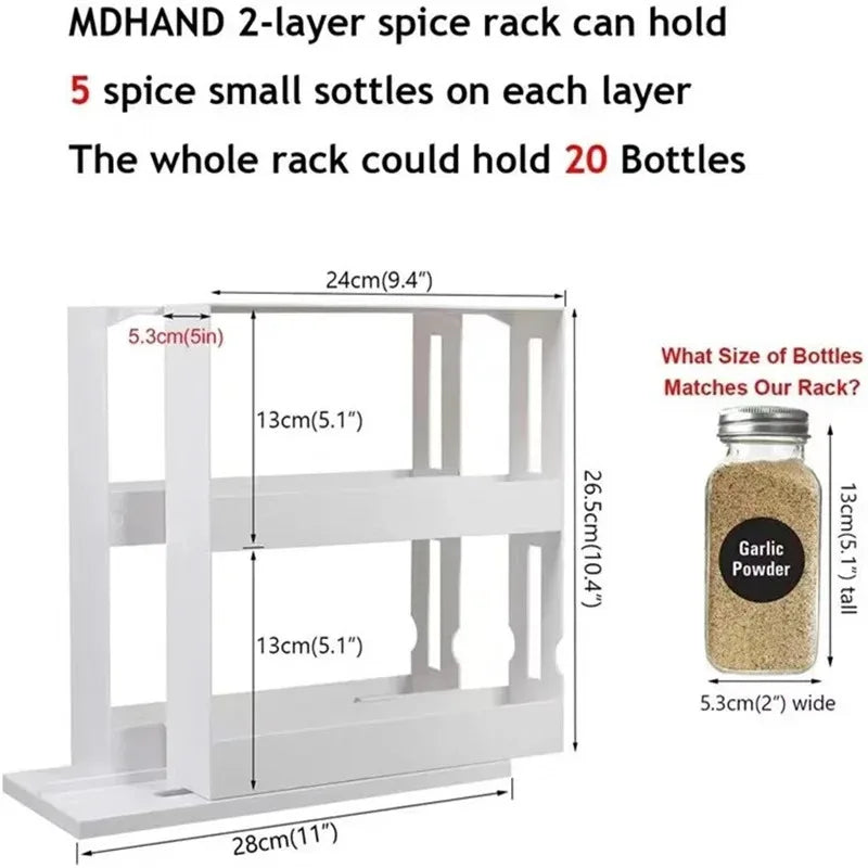 Multi-Function Tier Rotate Spice Storage